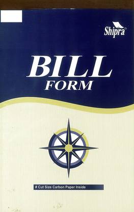 Shipra Memo Book Regular Bill Book 100 Bill Form and 100 Plain Sheets 200 Pages