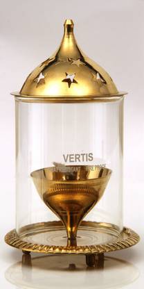 Vertis Xtra Small 50 mm Brass, Borosilicate Glass Table Diya
