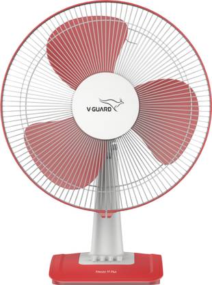 V-Guard FINESTA TF PLUS 16 WHITE RED 400 mm 3 Blade Table Fan