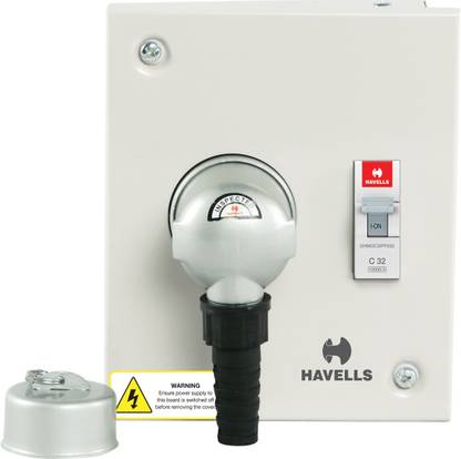 HAVELLS DHDPUDP020 Utility DB P/S 20A DP Metal Plug and Socket Distribution Board (Grey) DHDPUDP020-PK1 MCB