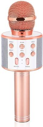 Paramits Wireless Microphone Bluetooth Handheld Portable Speaker Home KTV Player Microphone
