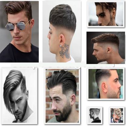 Men Hair Style Salon Wall Poster Paper Print