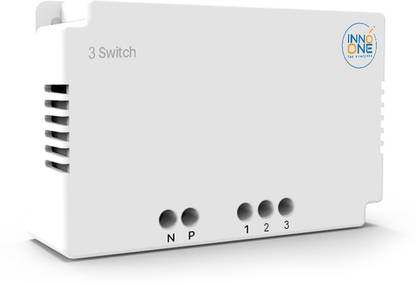 INNO ONE Rely Three Module Smart Switch Controller (6A) for Lights, Fans, 6A Other appliances. Smart Switch