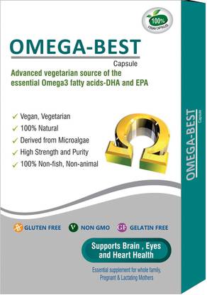 la nutraceuticals Omega Best (Veg Omega 3) | Advance vegetarian Source of Omega 3 Fatty Acids