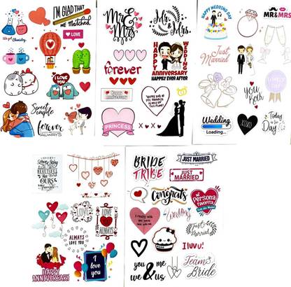 KHUSHA CREATIONS Loved One's Anniversary Theme Tag Sheets for Art and Craft / Card Making / Scrap Booking / Paper Decoration / DIY (Pack Of 5 ; Size : A4)