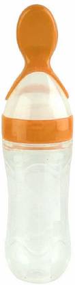 WAHHSON 90ML Newborn Baby Feeding Bottle Toddler Safe Silicone Squeeze Feeding Spoon Milk Cereal Bottle Baby Training Feeder - 90 ml