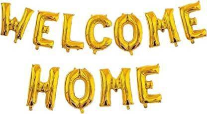 Offer99 Solid "WELCOME HOME" Name Decoration Letter Foil Balloon For Birthday/Celebration/Surprise/Wedding Party Letter Balloon Letter Balloon