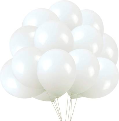 Wonder Solid Long lasting, Shining, Best Latex White Balloon for Decoration Balloon