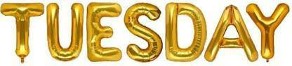 Offer99 Solid "TUESDAY" Decoration Letter Foil Balloon For Birthday/Celebration/Surprise/Wedding Party Letter Balloon Letter Balloon