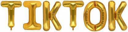 Offer99 Solid "TIKTOK" Name Decoration Letter Foil Balloon For Birthday/Celebration/Surprise/Wedding Party Letter Balloon Letter Balloon