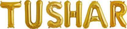 Offer99 Solid "TUSHAR" Name Decoration Letter Foil Balloon For Birthday/Celebration/Surprise/Wedding Party Letter Balloon Letter Balloon