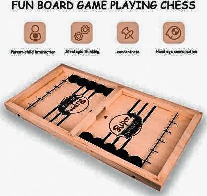 ASHVI CITY Fastest Finger Sling Puck Game 77 Party & Fun Board Game