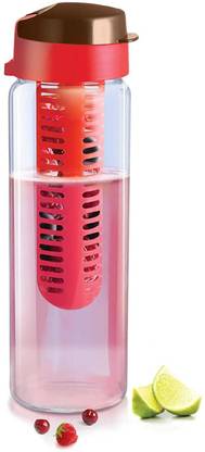 TREO Milton Immuno 750 Borosilicate Infuser Glass Bottle, 1 Piece, 750ML Red 750 ml Bottle