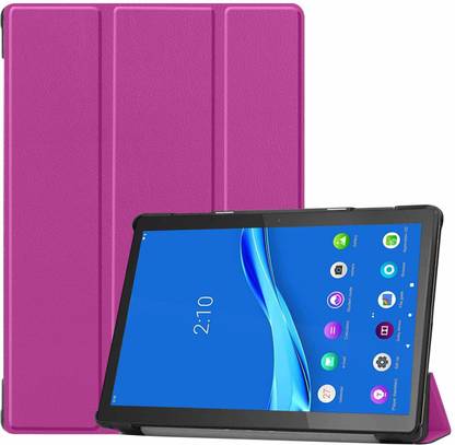 Robustrion Flip Cover for Smart Trifold Hard Back Flip Stand Case for M10 FHDPlus 10.3 inch - Purple