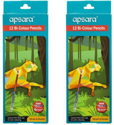 APSARA Bi color pencils round Shaped Color Pencils