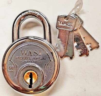 wasi POWERFUL 68 MM LOCK PUSH LOCKING SYSTEM HIDE LOCKING TECHNOLOGY WITH 4 KEY Padlock Lock