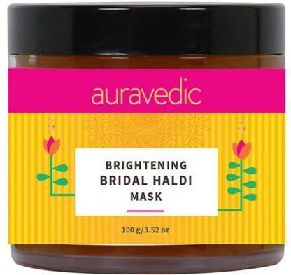 AURAVEDIC Bridal Haldi Mask | Vitamin C Facial Mask with Turmeric to Purify, Detox, Glow & Renew Face & Skin