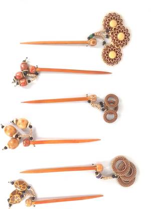 THE ASSAM CRAFT STORE HANDMADE BAMBOO BUN STICK/ HAIR PIN Bun Stick