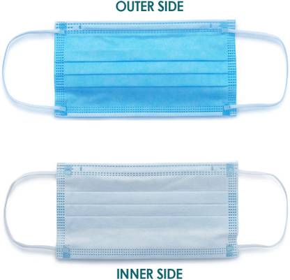 Amby 100 Unit 3 Layer Mask with Nose Pin Disposable Mask With Soft ear loop SX0008-100 Surgical Mask With Melt Blown Fabric Layer