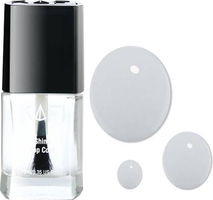 KAFI Gel Effect, Protective TOP COAT- Long lasting, Non Toxic, High Shine, Vegan, 10 Free Formula - (Transparent)