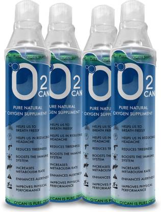o2 Oxygen Can 10L - Set of 4 Portable Oxygen Can