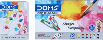 DOMS Non-Toxic Water Colour Tube Set in Cardboard Box