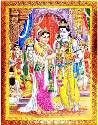 SUNINOW Shiv Parvati Vivah photo frame Religious Frame