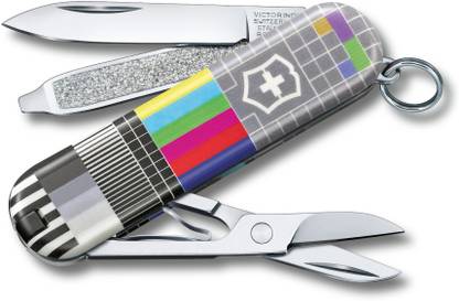 Victorinox Patterns of the World, Swiss Classic "Retro TV", 58 mm Multitool 7 Multi-utility Knife