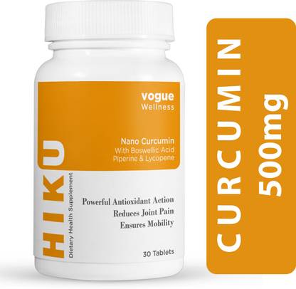 Vogue Wellness HIKU Nano Curcumin with Piperine for Reduces Joint Pain, Immunity Booster