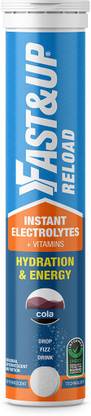 FAST&UP Reload (Electrolytes) for Energy & Hydration Sports Drink, Cola, 20 Tablets Hydration Drink