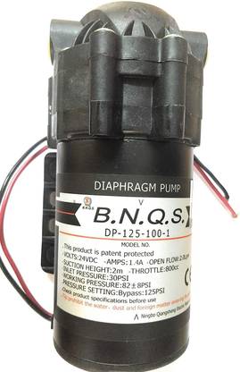 sn products Genuine Bnqs 100 Gpd Booster Pump Best Performance Ro Water Purifier Pump Pack Of 1 Diaphragm Water Pump
