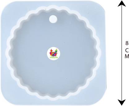 Unobite Epoxy Resin Casting Round Shape Mold for DIY Crafts, Pendant Making and Jewellery Making etc.(Design 38)