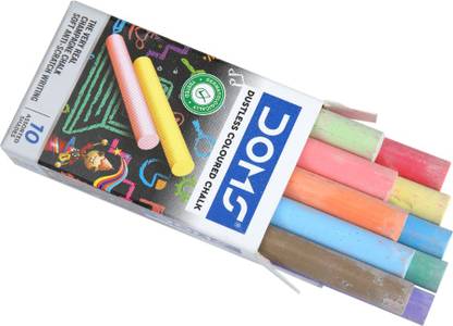 DOMS Non Toxic Dustless Coloured Board Chalk