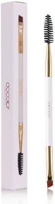 Phiz Beauty Duo Eyebrow Brush, Professional Angled Eye Brow Brush And Spoolie Brush