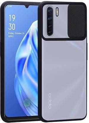 Coverfixer Back Cover for Oppo F15 With Camera Shutter Slide Protector Matte Smoke Back Case Cover