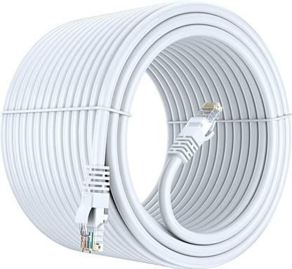 Fedus LAN Cable 40 m Cat6 Ethernet Network Patch Cable white 40Meter