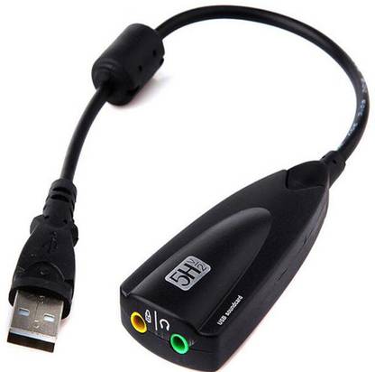 HL Technology Mono Audio Cable 0.1 m External usb sound card 7.1 with 3.5mm audio interface adapter for headphone speakers laptop Computer PC