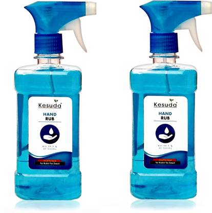 KESUDA 1 liter advanced alcohol based hand sanitizer spray with 1 liter spray(1L+1L) Hand Rub Bottle
