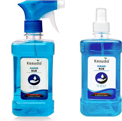 KESUDA 500ml advanced alcohol base hand sanitizer spray with mist spray(500ml+500ml) Hand Rub Bottle