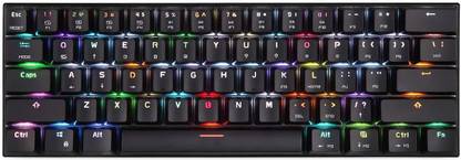 Motospeed Wired/Wireless 3.0 Mechanical Keyboard 60% Compact 61 Keys RGB Backlit Type-C Bluetooth, Wired USB Laptop-size Gaming Keyboard Compatible with Desktop, Laptop, Mac