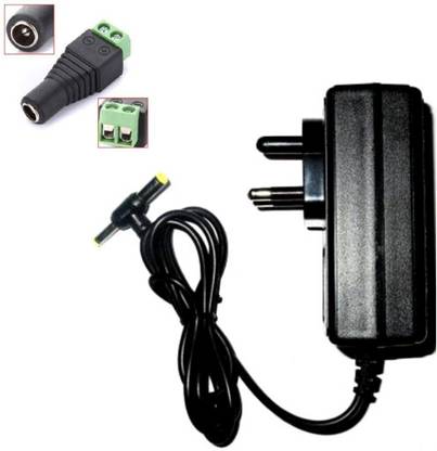 TechSupreme 12V 2A Power Adaptor, Power Supply Ac Input 100-240V Dc Output 12Volt 2Amps Worldwide Adaptor & Dc Connectors Screw Type 120 W Adapter