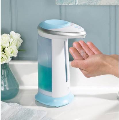 Whiteseed Soap Magic Dispenser, Automatic Hands Free Touch Less Liquid, Sanitizer Magic Machine Battery Operated Sensor Soap Magic Dispenser Waterproof Base 350 ml Liquid Dispenser