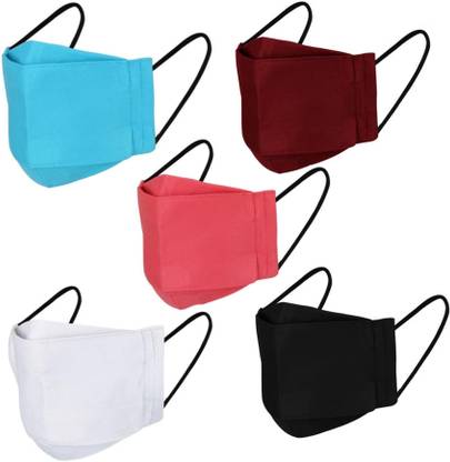 wynex Premium Ice Cotton 3- Layer Protective Face Mask (Washable And Reusable) Multicolor Reusable, Washable Cloth Mask