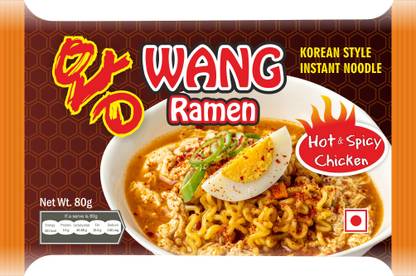 Wang Ramen Korean Style Hot & Spicy Chicken Ramen Instant Noodles Non-vegetarian