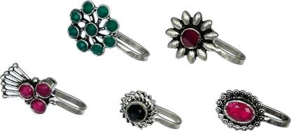 AHOORA ENTERPRISES Silver Plated Silver Nose Stud Set