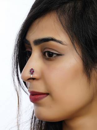 AHOORA ENTERPRISES Silver Plated Silver Nose Stud Set