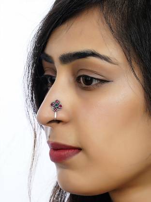 AHOORA ENTERPRISES Silver Plated Silver Nose Stud Set