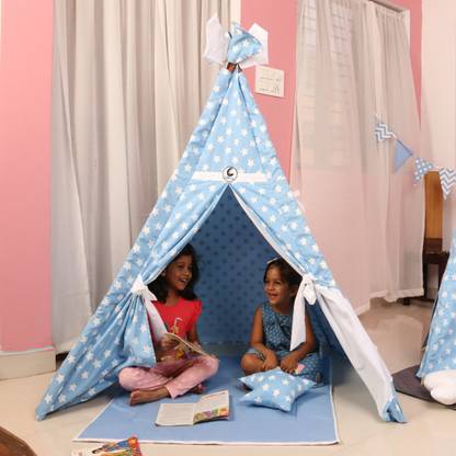 CuddlyCoo TeePee Tent Full Set - Baby Blue
