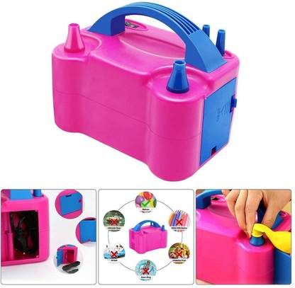 SEAVOKES Two Nozzles High Power Electric Balloon Inflator Air Pump Balloon Pump