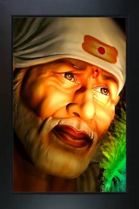 RV SALES Sai Baba Photo Frame I Sai Baba Religious Frame Religious Frame